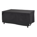Modern Leisure Black Diamond Patio Ottoman/Coffee Table/Fire Pit Cover, Waterproof, 48in. Lx25in. Wx18in. H, Black 3088